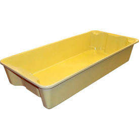 MFG - Molded Fiberglass Companies 7801085126W Molded Fiberglass Nest and Stack Tote 780108 with Wire - 42-1/2" x 20" x  7-1/2", Pkg Qty 5, Yellow image.