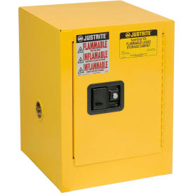 JUSTRITE SAFETY GROUP 890400 Justrite Flammable 4 Gallon Liquid Cabinet Manual Single Door Vertical Storage image.