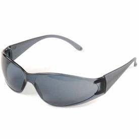 Erb Industries Inc 15280 Boas® Eyewear Protection Safety Glasses, Black Frame, Gray Lens image.