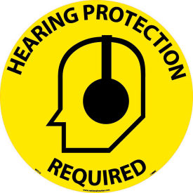 National Marker Company WFS16 Floor Signs - Hearing Protection Required image.