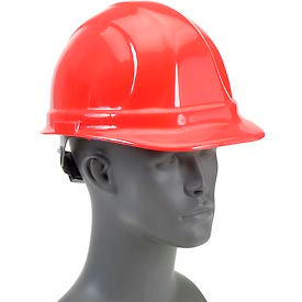 Erb Industries Inc 19954 ERB™ Omega II Hard Hat, 6-Point Mega Ratchet Suspension, Red image.