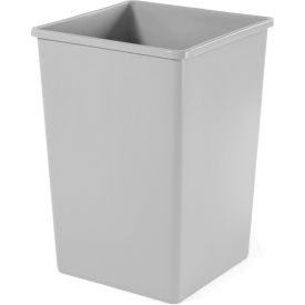 Rubbermaid Commercial Products FG395800GRAY 35 Gallon Square Rubbermaid Waste Receptacle - Gray image.