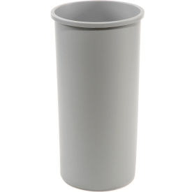 Rubbermaid Commercial Products FG294700GRAY 11 Gallon Round Rubbermaid Waste Receptacle - Gray image.