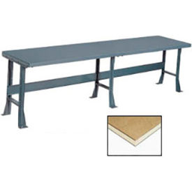Global Industrial 500309 Global Industrial™ Production Workbench w/ Shop Top Square Edge, 144"W x 30"D, Gray image.