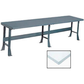 Global Industrial Production Workbench w/ Laminate Square Edge Top 144"W x 30"D Gray 
