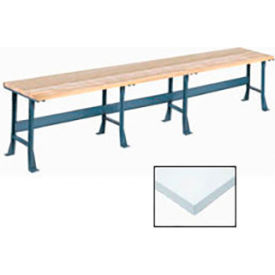 Global Industrial Production Workbench w/ Laminate Square Edge Top 180"W x 36"D Gray 