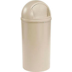 Rubbermaid Commercial Products FG817088BEIG 25 Gallon Rubbermaid Marshal Waste Receptacles - Beige image.