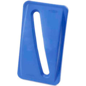 Rubbermaid Commercial Products FG270388BLUE Paper Recycling Lid for Rubbermaid Recycling Container, Blue image.