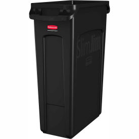 Rubbermaid Commercial Products FG354060BLA Rubbermaid® Slim Jim® Recycling Can, 23 Gallon, Black image.