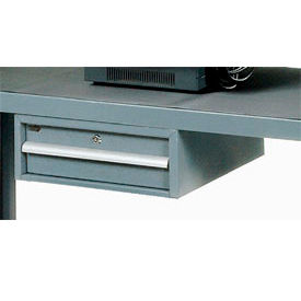 Global Industrial 502289 Global Industrial™ Utility Drawer for Service Carts, 17-1/4"L x 20"W x 6-1/2"H, Gray image.