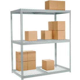 Global Industrial B2296881 Global Industrial 3 Shelf, Wide Boltless Shelving, 60"W x 36"D x 60"H, Wire Deck, USA image.