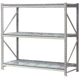 Global Industrial 504486 Global Industrial™ 3 Level, Extra HD Bulk Storage Rack, Wire Deck, Starter, 72"W x 36"D x 120"H image.