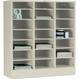 Tennsco Corp 4075-CPY Tennsco Literature Organizer Cabinet 4075-CPY - 21 Opening Letter Size - Champagne Putty image.