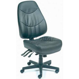 Interion Multifunction Chair With High Back, Leather, Black