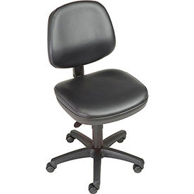 Global Industrial 516123 Interion® Antimicrobial Office Chair With Mid Back, Vinyl, Black image.