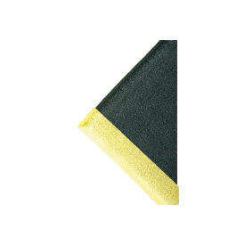 Apache Mills Inc. 2026309033X5 Apache Mills Soft Foot™ Anti Fatigue Mat 3/8" Thick 3 x 5 Black/Yellow Border image.