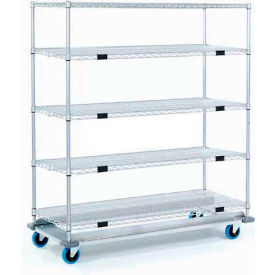 Global Industrial 558818A Nexel® Open Sided Wire Stock Picker Truck w/5 Wire Shelves, 1000 lb. Cap, 36"L x 24"W x 69"H image.