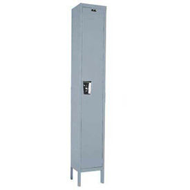 Hallowell UY1588-1HG Hallowell® 1-Tier 1 Door Maintenance-Free Quiet Locker, 15"W x 18"D x 78"H, Gray, Unassembled image.