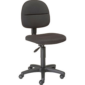 Interion Secretary Chair With Mid Back, Fabric, Black Interion Secretary Chair With Mid Back, Fabric, Black