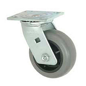 Casters, Wheels & Industrial Handling 493-3 Faultless Swivel Plate Caster 493-3 3" TPR Wheel image.