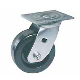 Casters, Wheels & Industrial Handling 460S-4 Faultless Swivel Plate Caster 460S-4 4" Polyolefin Wheel image.