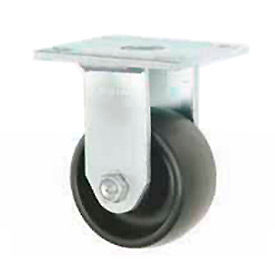 Casters, Wheels & Industrial Handling 7760S-4 Faultless Rigid Plate Caster 7760S-4 4" Polyolefin Wheel image.