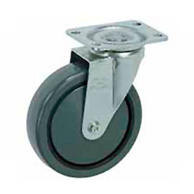 Casters, Wheels & Industrial Handling 499-4 Faultless Swivel Plate Caster 499-4 4" Polyurethane Wheel image.