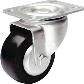Casters, Wheels & Industrial Handling 2-3689-52 Colson® Low-Profile Swivel Plate Caster 3" Polyolefin Wheel 210 Lb. Capacity image.