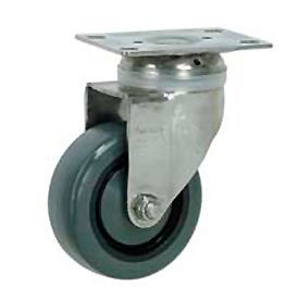 Casters, Wheels & Industrial Handling S896-4 Faultless Stainless Steel Swivel Plate Caster S896-4 4" Polyurethane Wheel image.