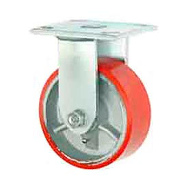 Casters, Wheels & Industrial Handling 3438-6 Faultless Rigid Plate Caster 3438-6 6" Mold-On Poly Wheel image.