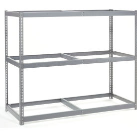 Global Industrial Wide Span Rack 72Wx48Dx60H, 3 Shelves No Deck 900 Lb Cap. Per Level, Gray