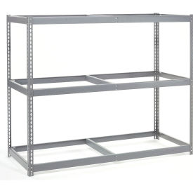 Global Industrial B2297157 Global Industrial 3 Shelf, Wide Boltless Shelving, 72"W x 36"D x 60"H, No Deck, USA image.