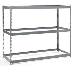 Global Industrial Wide Span Rack 48Wx48Dx84H, 3 Shelves No Deck 1200 Lb Cap. Per Level, Gray