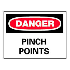 National Marker Company D-149VB Signs With Safety Message Legend-Danger Pinch Points image.