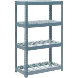 Global Industrial B2297215 Global Industrial 4 Shelf, Extra HD Boltless Shelving, Starter, 36"W x 12"D x 60"H, Wire Deck, USA image.