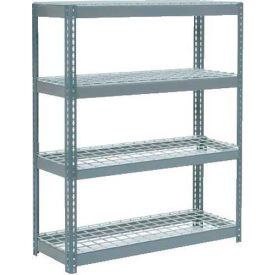 Global Industrial B2297273 Global Industrial 4 Shelf, Extra HD Boltless Shelving, Starter, 48"W x 12"D x 60"H, Wire Deck, USA image.