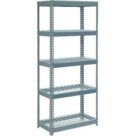 Global Industrial B2296958 Global Industrial 5 Shelf, Extra HD Boltless Shelving, Starter, 36"W x 12"D x 96"H, Wire Deck, USA image.