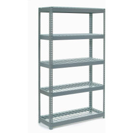 Global Industrial B2296951 Global Industrial 5 Shelf, Extra HD Boltless Shelving, Starter, 48"W x 12"D x 84"H, Wire Deck, USA image.