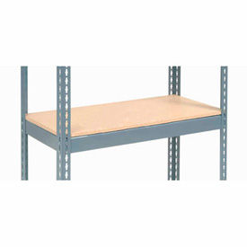 Global Industrial 601908 Global Industrial™ Additional Shelf, Double Rivet, Wood Deck, 36"W x 12"D, Gray image.