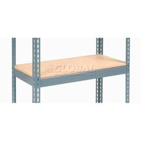 Global Industrial 601910 Global Industrial™ Additional Shelf, Double Rivet, Wood Deck, 36"W x 24"D, Gray image.