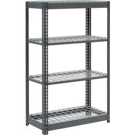 Global Industrial 4 Shelf Standard Duty Boltless Shelving Starter 36""W x 12""D x 60""H Wire Deck