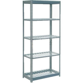 Global Industrial 5 Shelf Standard Duty Boltless Shelving Starter 36""W x 12""D x 84""H Wire Deck