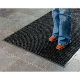 Apache Mills Brush & Clean&#153; Entrance Mat 3/8"" Thick 6' x 60' Charcoal