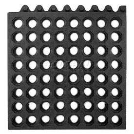 Superior Manufacturing Group, NoTrax 550S0033BL NoTrax® Cushion-Ease® Drainage Mat 3/4" Thick 3 x 3 Black image.