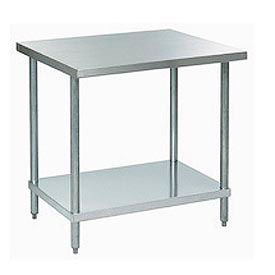Aero Manufacturing Co. IAI-2424 Aero Manufacturing 430 Stainless Steel Table, 24 x 24", Undershelf, 18 Gauge image.