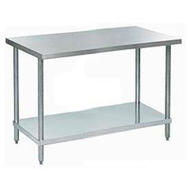 Aero Manufacturing Co. IAI-2496 Aero Manufacturing 430 Stainless Steel Table, 96 x 24", Undershelf, 18 Gauge image.