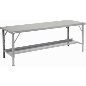 Global Industrial 606762 Global Industrial™ Extra Long Assembly Workbench, 96 x 48", Folding Leg, Steel Square Edge image.