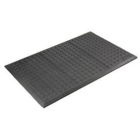 Tennesee Mat Co 502.58X2X3BK Wearwell® Rejuvenator Squared Interlocking Tile 5/8" Thick 2 x 3 Black image.