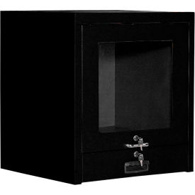 Global Industrial 607294BK Global Industrial™ Countertop CRT Computer Cabinet, Black image.