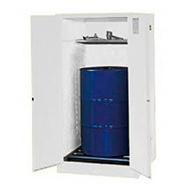 Justrite Safety Group 8962053 Justrite® Drum Cabinet 55 Gal. Capacity Vertical Manual Close Flammable image.